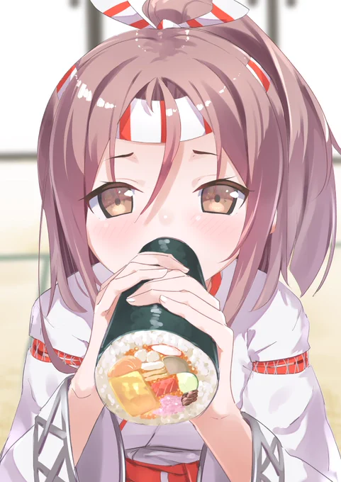 過去描いたのだけど恵方巻き 
