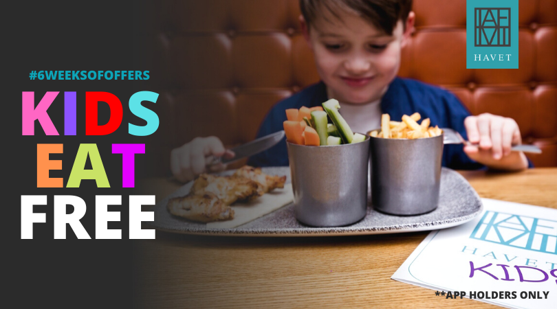havetrestaurant's tweet photo. This week ONLY, kids eat FREE! 🤸‍♀️All you have to do is download our app! 📲 Simple! #6WeeksOfOffers 

**1 kids meal per 1 adult meal, not including meze. https://t.co/RCbrNvI4ak