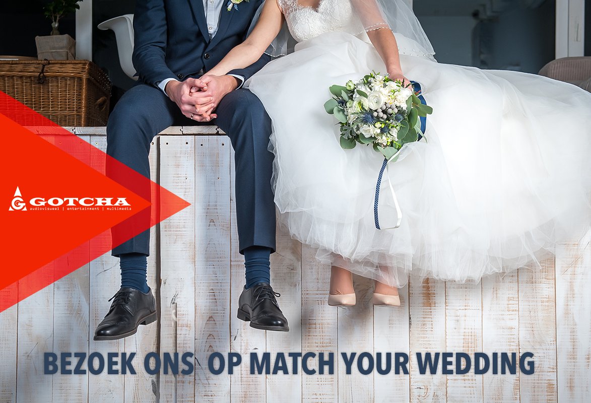 5 maart 2020 is Gotcha Group aanwezig bij het nieuwe trouw event Match Your Wedding bij Landgoed Bergvliet! 💍 Hier vertellen we jullie alles over onze mogelijkheden! ✨ Met onze ruim 20 jaar ervaring, maken we jullie trouwfeest een feest om nooit te vergeten! 💃🕺