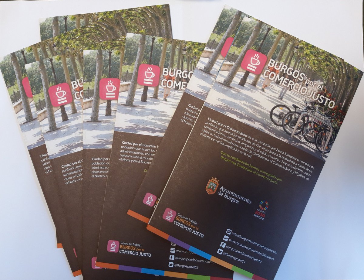 La nueva edición de la guía de #ComercioJusto elaborada por <a href="/BurgosporelCJ/">Burgos por el CJ</a> ya está disponible en todos los <a href="/CivicosBurgos/">CentrosCívicosBurgos</a> de #Burgos.
Propuestas de consumo responsable justas, biológicas, locales y de economía social. 
🍏☕🍫🚲🚜🌍