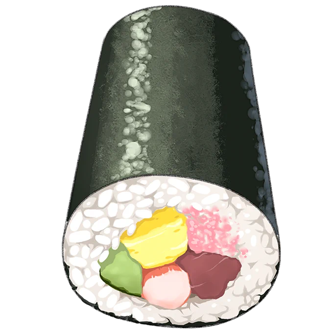 今日は節分なのではるか昔に仕事で描いた太巻きをどうぞ。 