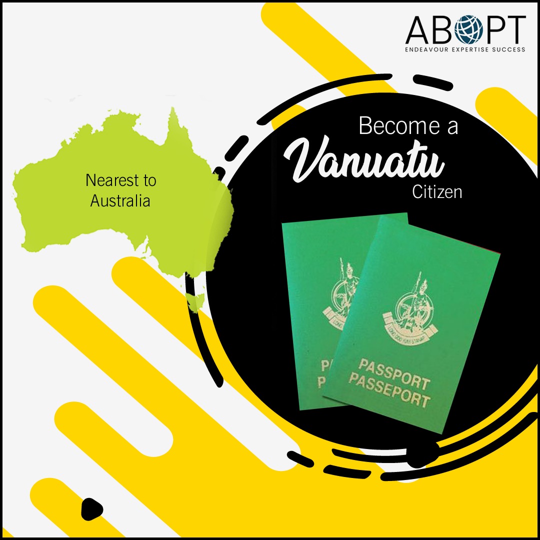 Abopt_Partners's tweet photo. Invest in the citizenship of the Republic of Vanuatu and buy yourself the freedom of global movement. Travel visa-free to over 128 countries worldwide 

Contact us at- info@aboptpartners.com
Whatsapp: +91 9999432770
+91 11 43277666

#abopt #immigration #investment #investorvisa https://t.co/0e4NeZ2UfK