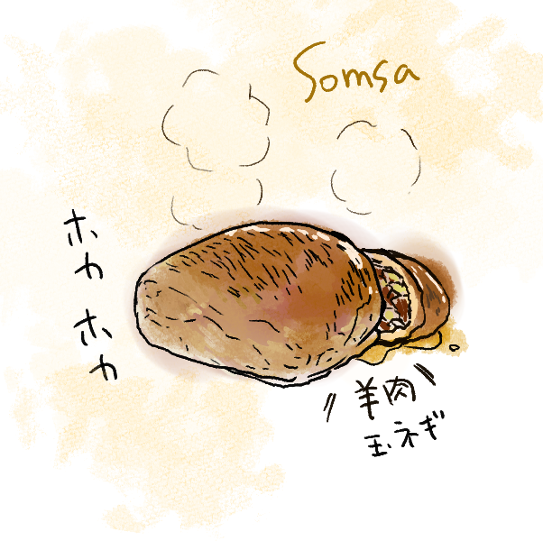 まだ油断出来ないけどウズベク原稿がひと段落したので冷凍してた最後のサモサを食べてお祝いした  美味しい(国内で通販したやつ) 