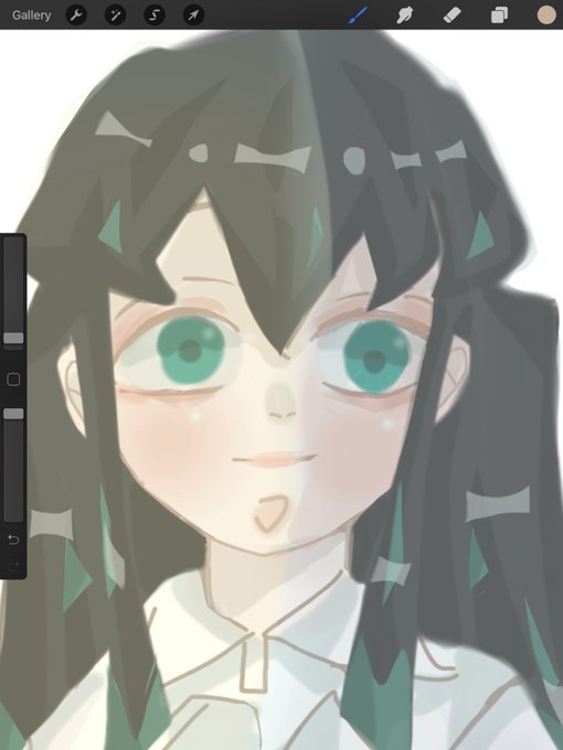 kudoさんがTwitterに投稿した時透無一郎(鬼滅の刃)のイラスト。