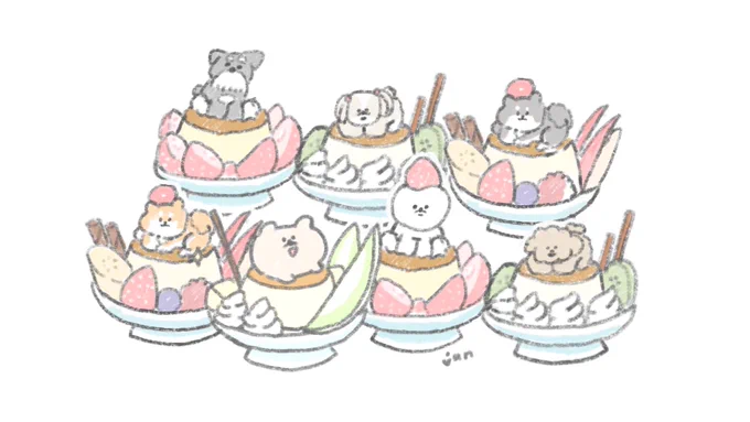 プリンアラモードこいぬのせ? 