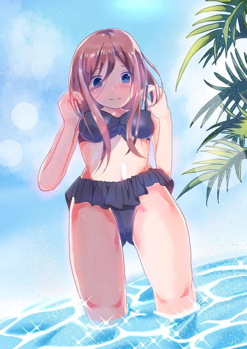 そして前から描いてた三久ちゃんの水着の絵をアップします👙
ご当分の花嫁の2期を記念して寒さを吹っ飛ばす水着三久ちゃんです😆😖
#五等分の花嫁 
#中野三久
#絵描きさんと繫がりたい 