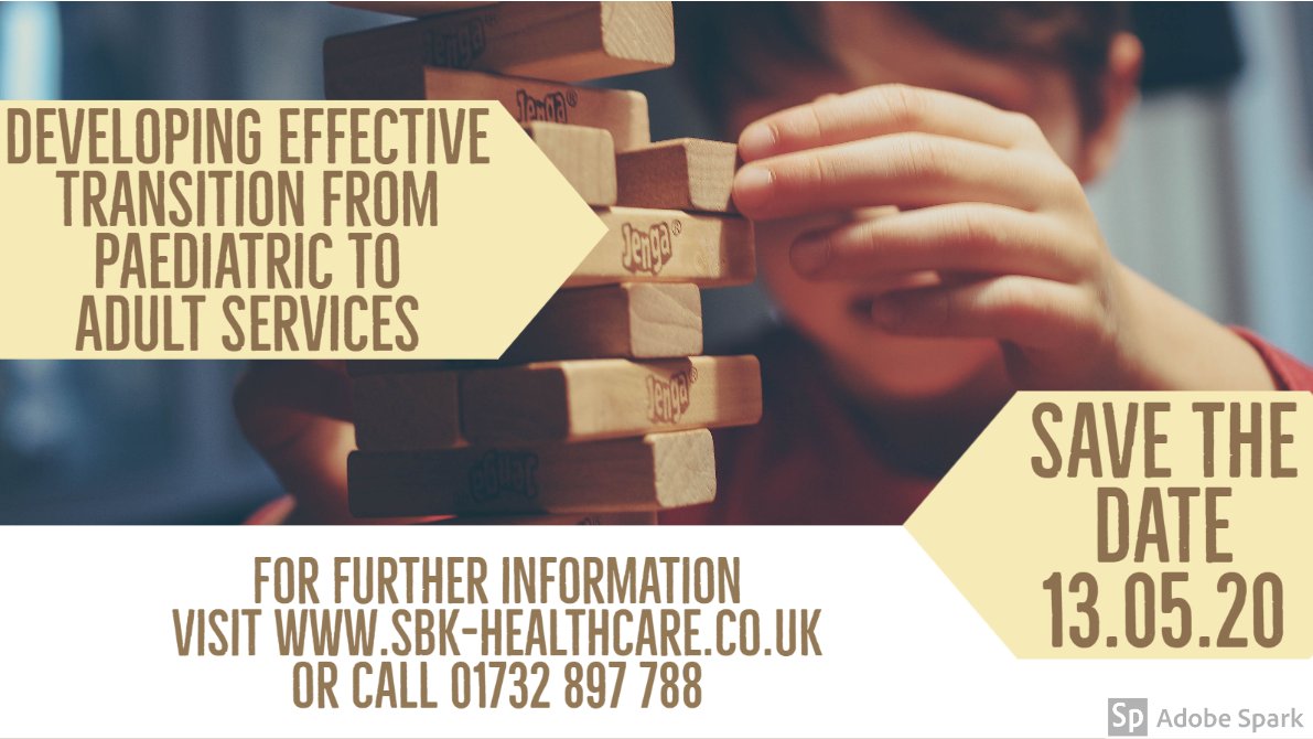 SBKHealthcare's tweet photo. Save the Date – Developing Effective Transition from Paediatric to Adult Services
📍 London
📆 13/05/20
Book your place at https://t.co/lQzjIJS5e5
@Tog4ShortLives @hospiceuk
#paediatric #transition #events #paediatrictransition https://t.co/2KaoHvLgbc