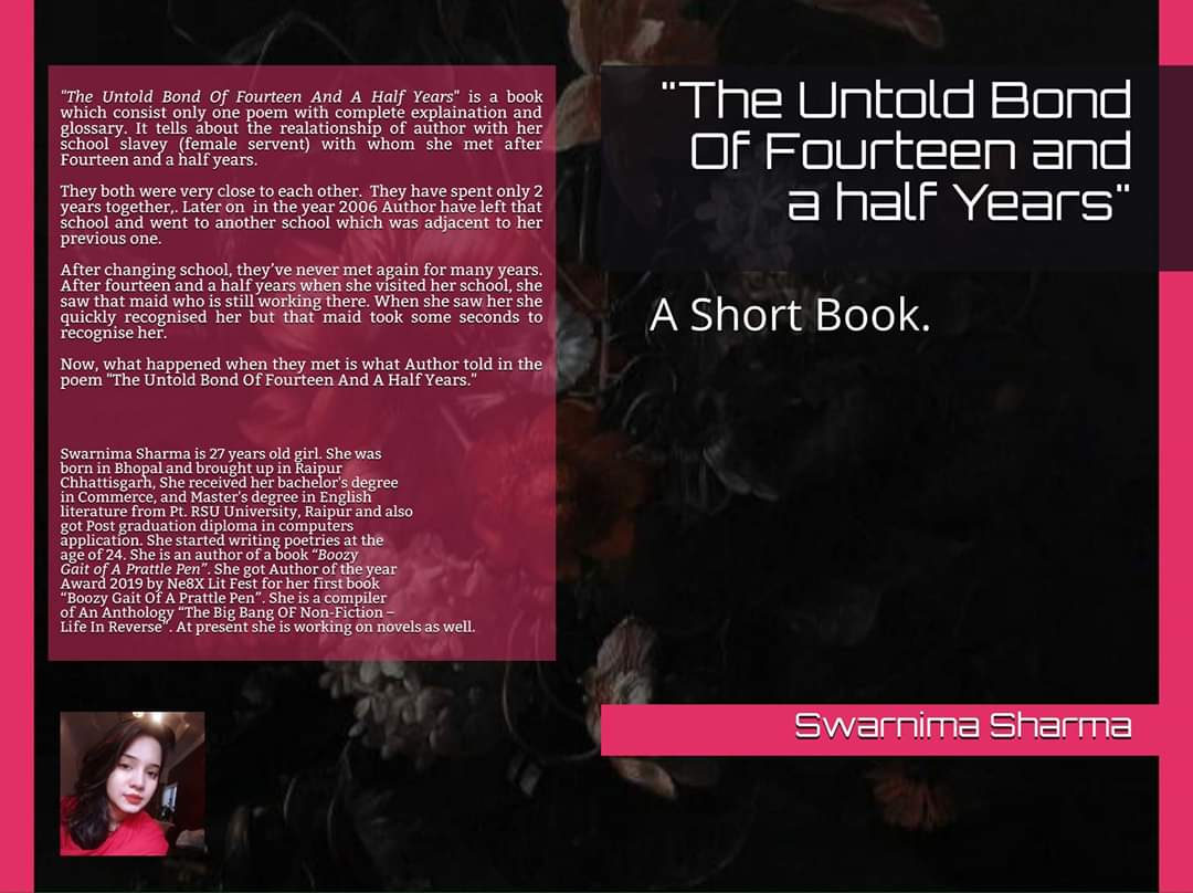 Swarnima050's tweet photo. I am pleased to announce that my book  "The Untold Bond Of Fourteen And A Half Years -A short book." is now available worldwide on amazon in paperback and ebook.
Paperback- https://t.co/Y2Fq04dn4W
https://t.co/xXWoPSK8zb

https://t.co/QfFTCMXvpc

Ebook- https://t.co/FeD2s3ipb9 https://t.co/tPQDVKaIjN