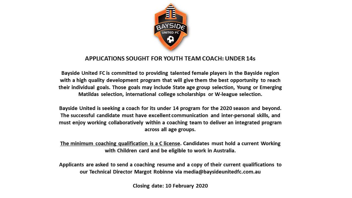 Bayside United FC tweet media