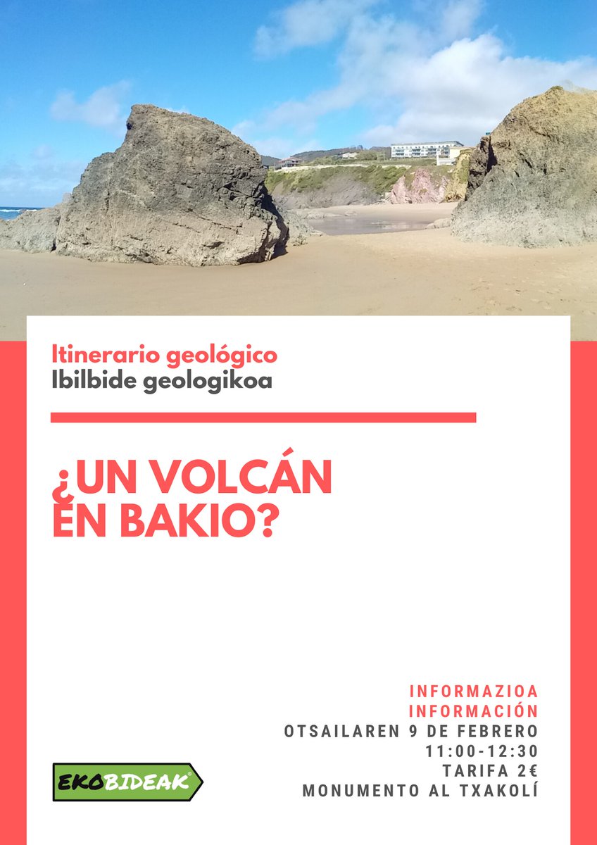 TurismoBakio's tweet photo. #asteburu honetan @EkobideakKoop #Bakio -n #Bakiobehetikgora. Este #findesemana #domingo #itinerario #geologico https://t.co/DPAsmEwDgC