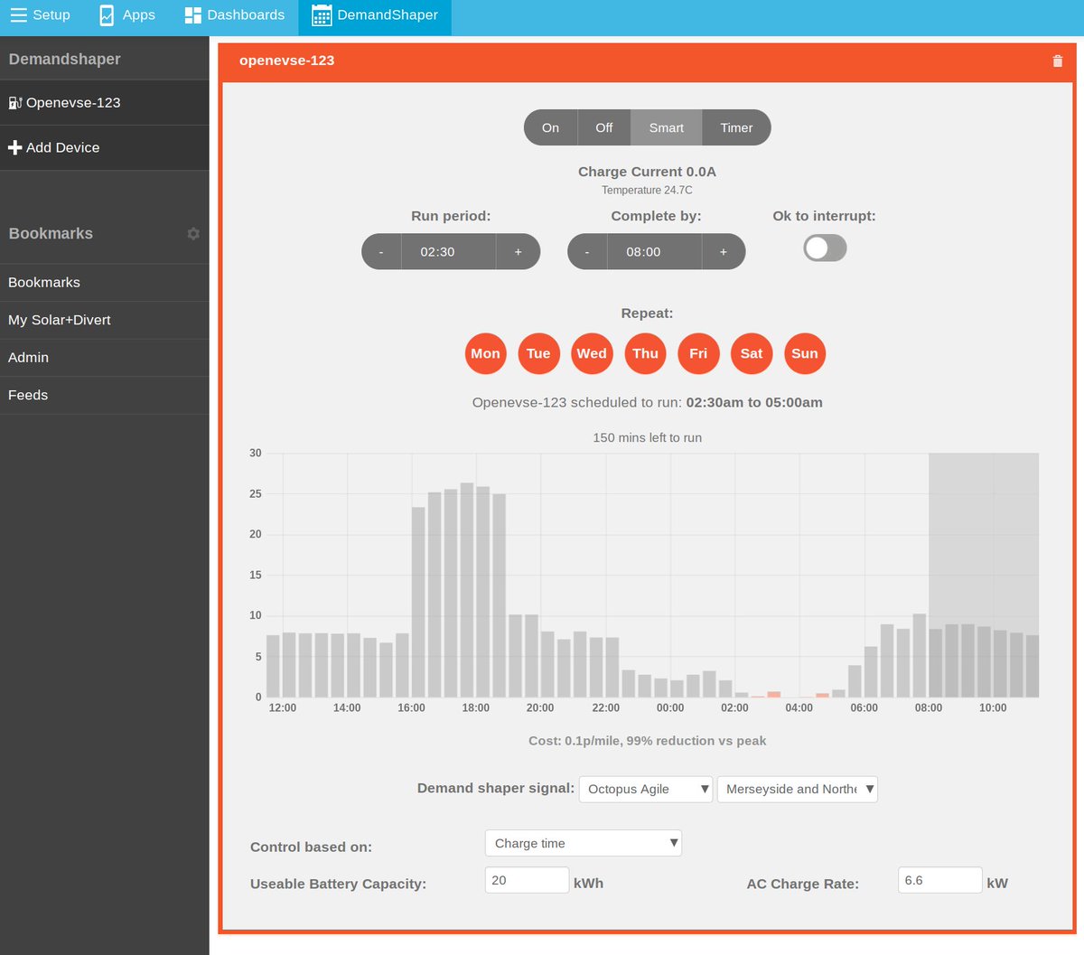 glynhudson's tweet photo. @jackandthebear @octopus_energy Yes, I'm currently testing a smart relay being controlled by @Openenergymon #Emoncms Demandshaper application, it automatically chooses the lowest cost / carbon time to schedule EV / Hot Water etc https://t.co/RG63QehzqV https://t.co/OALkAk1sPs