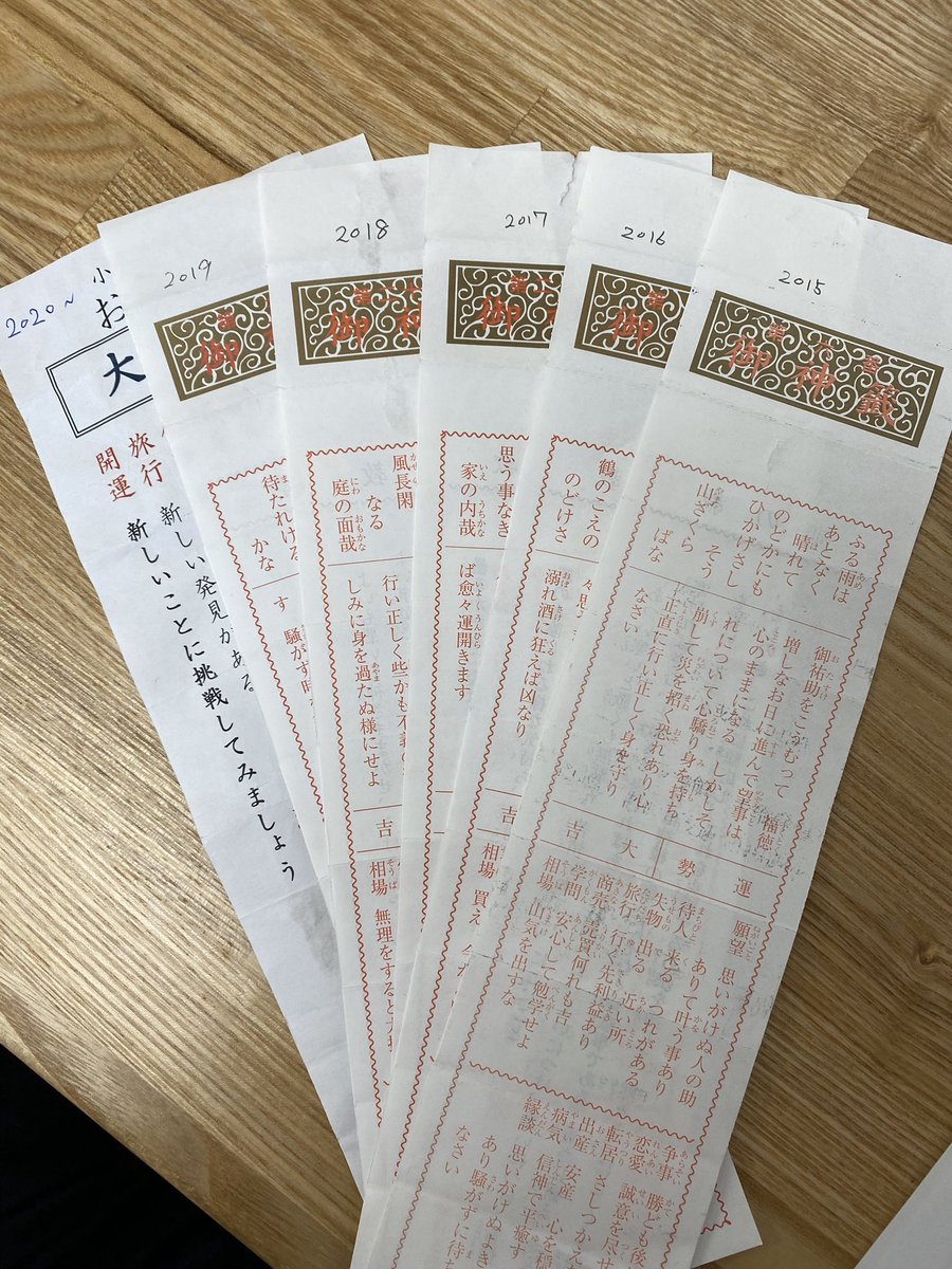 6年連続記録更新中！
人生大吉！