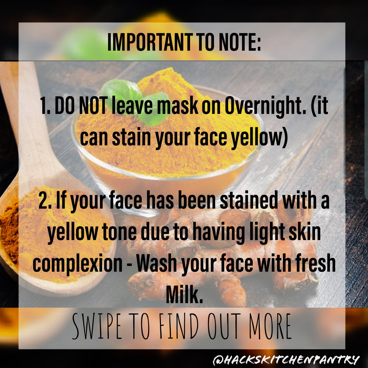 HacksPantry's tweet photo. YES! ITS BEAUTY WEEK, TURMERIC DIY FACE MASKS IMPORTANT THINGS TO NOTE !! CHECK-OUT ❤
#beauty #diy #trending #face #mask #turmeric #skincare #selfcare #MondayMotivation #MondayVibes #MondayMorning https://t.co/oxe2hwKo69