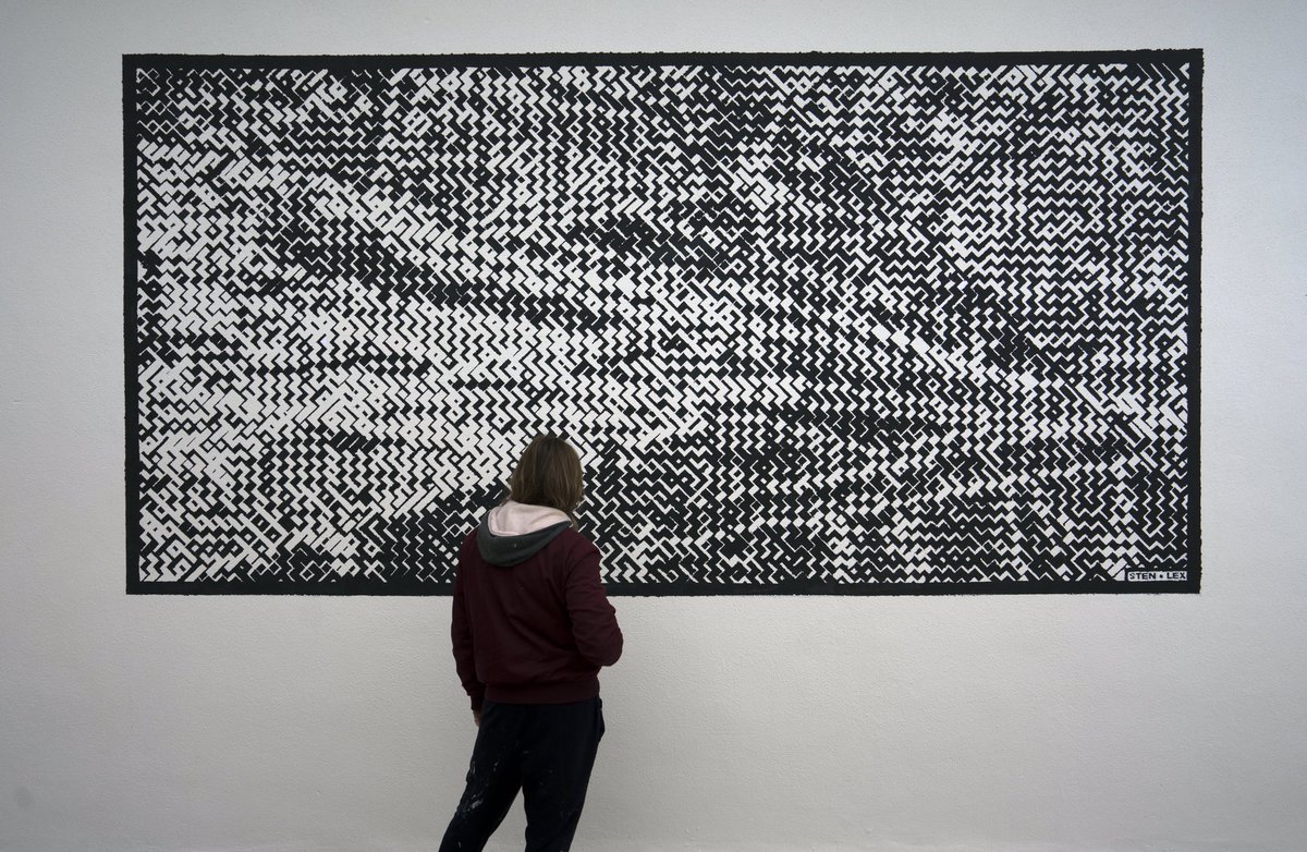 stenlex's tweet image. Arazzo II, stencil poster, 2020, Bauladu, Centro Civico Culturale @cccbauladu