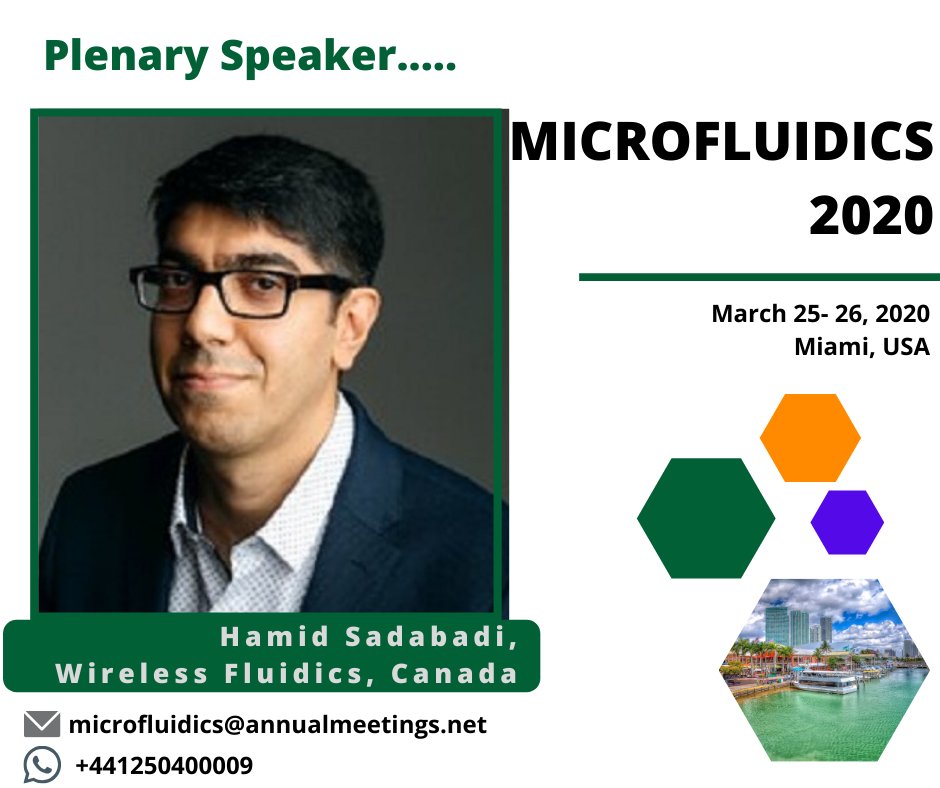 MeetingsInt's tweet photo. Use a smaller amount of reagent”—nanoliters and picoliters—to save money.
Engage with our keynote speaker Dr_Hamid _Sadabadi, Wireless Fluidics, Canada at #Microfluidics2020.

For more details: https://t.co/E8lQpj2ekI
Phone/WhatsApp: +65 3158 1626 https://t.co/hHHaWT6TUQ