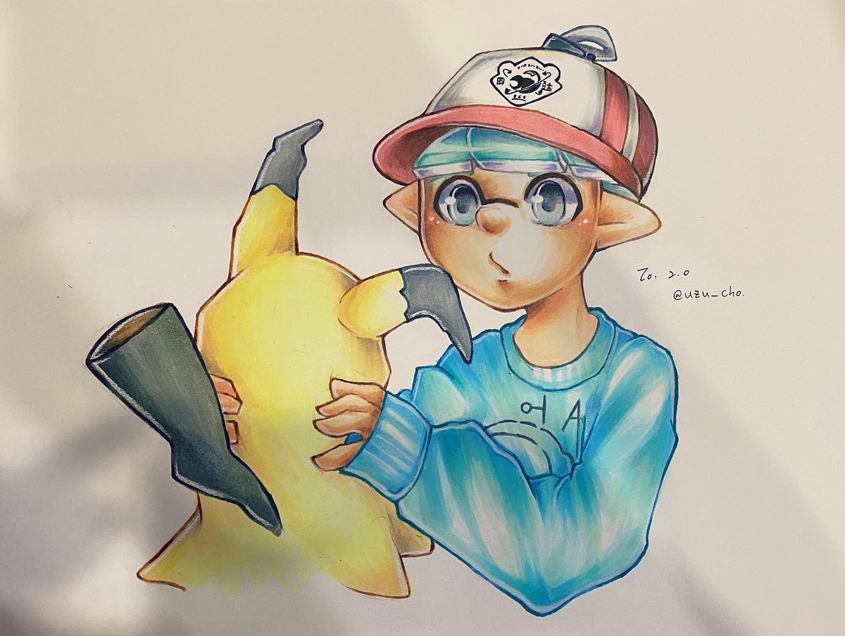 uzu_cho's tweet photo. 相棒(？)
#スプラトゥーン #splatoon #ミミッキュ #ポケモン https://t.co/nT2eWAiPz3