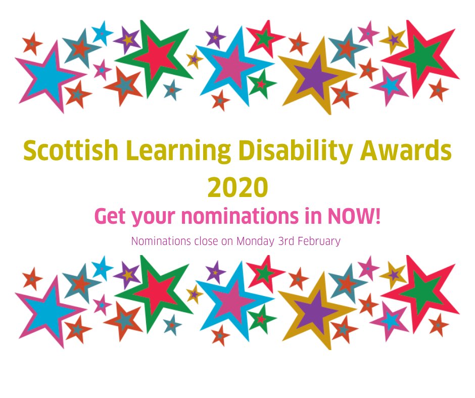 dnmscotland's tweet photo. Today is the LAST DAY to nominate for the Scottish Learning Disability Awards 2020!!

Visit the Scottish Commission for Learning Disability (SCLD) website now and get nominating: https://t.co/HxOCnouomd

#LDAwardsScot2020 https://t.co/MJybWlNdrC