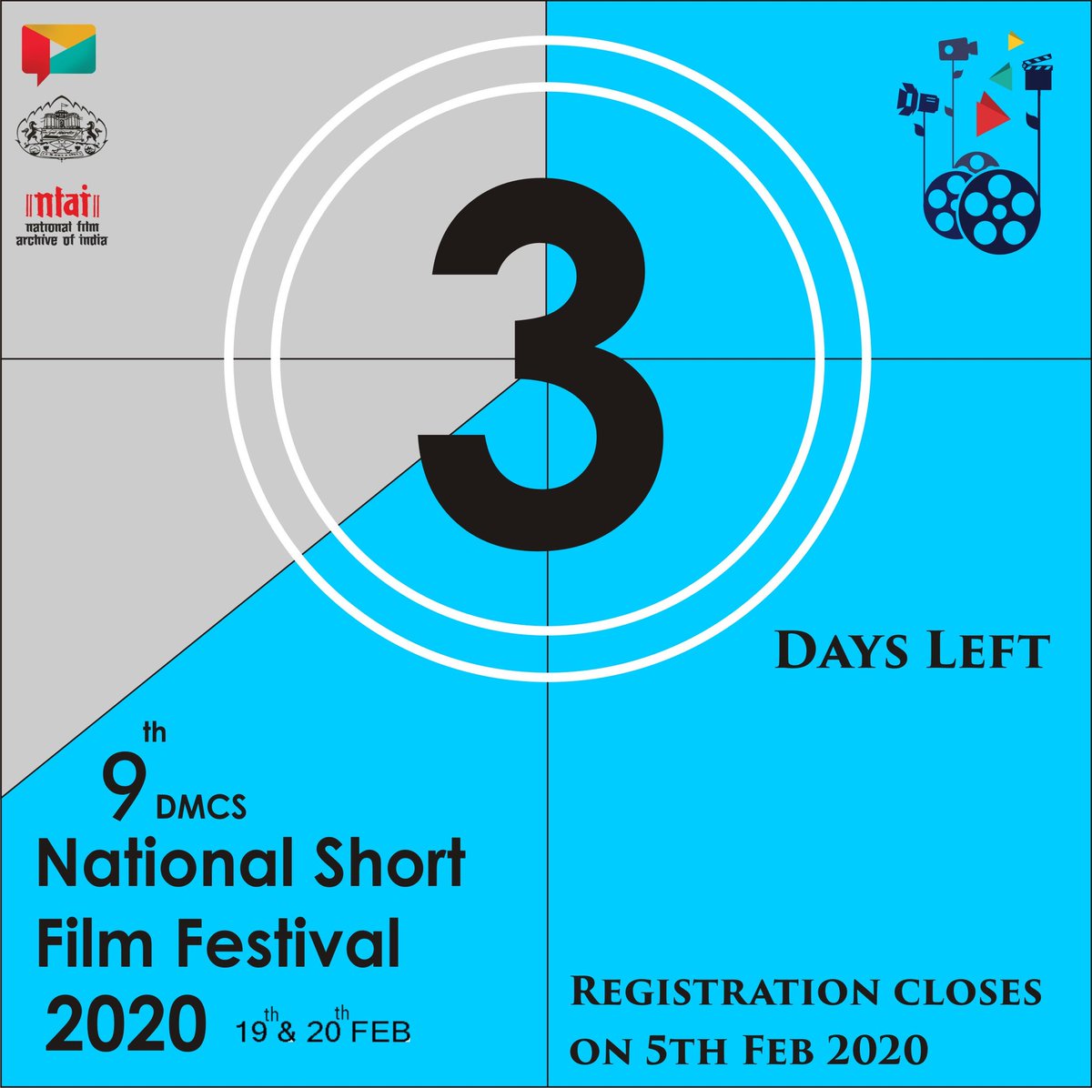DMCSFilmFest's tweet photo. Time is ticking...⏳

Wait no more, send in your entries today!

#dmcs #nsff #nsff2020 #filmfest #shortfilm #studentfest #registration #filmfestival #dmcssppu #puneuniversity https://t.co/JyMP2czrDQ