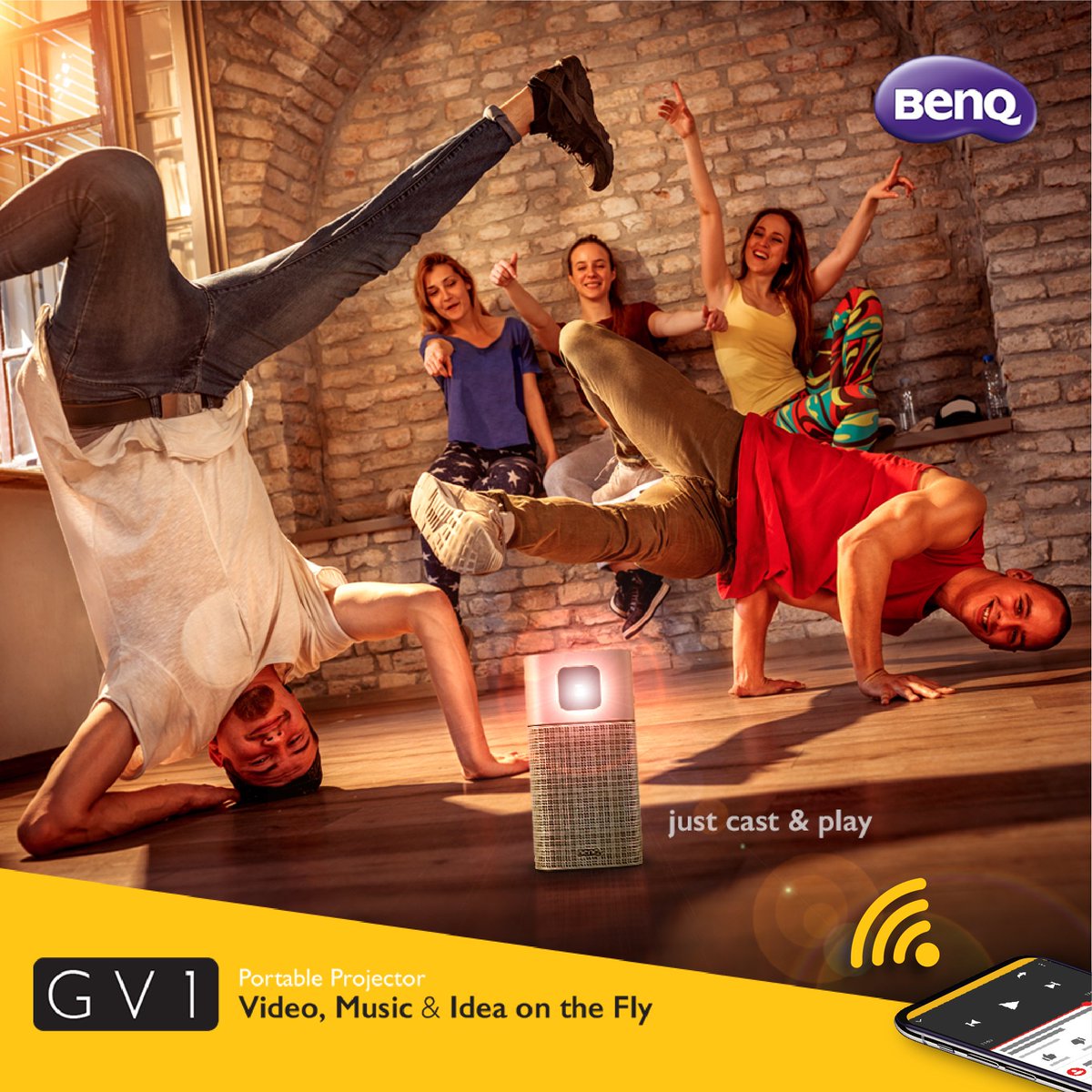 BenQIndia's tweet photo. Share what you Love by just Cast & Play! Compatible with iPhones, Android, Tablets & PC
#BenQ #GV1 #PortableProjecter #BluetoothSpeaker https://t.co/v6PKKdigof