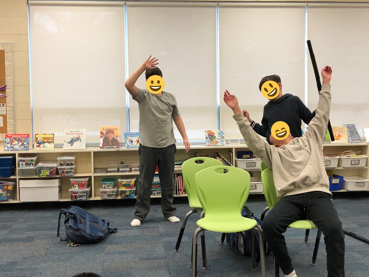 ClassHanks's tweet image. Here’s what some of our final tableaux presentations looked like. Students were focussed, in-role, and expressive with their bodies and faces. Well done grade 5s! #beingcreative #usingourimagination @bayviewglenps1