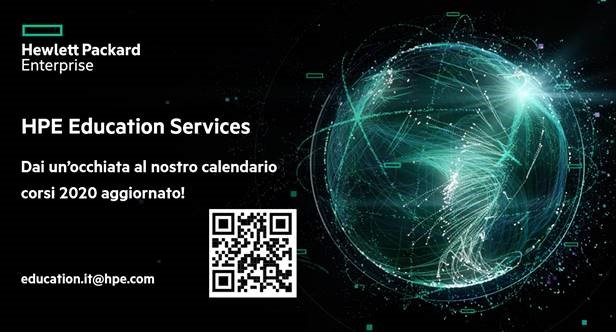 HPE_Italy's tweet photo. Chi non si forma si ferma! Approfitta della ricca offerta formativa di @HPE. Controlla l'ultima versione del nostro Calendario Corsi 2020 qui: https://t.co/aEfoFfVM4g
#formAzioneHPE #neverstoplearning https://t.co/P9um7vWIwd