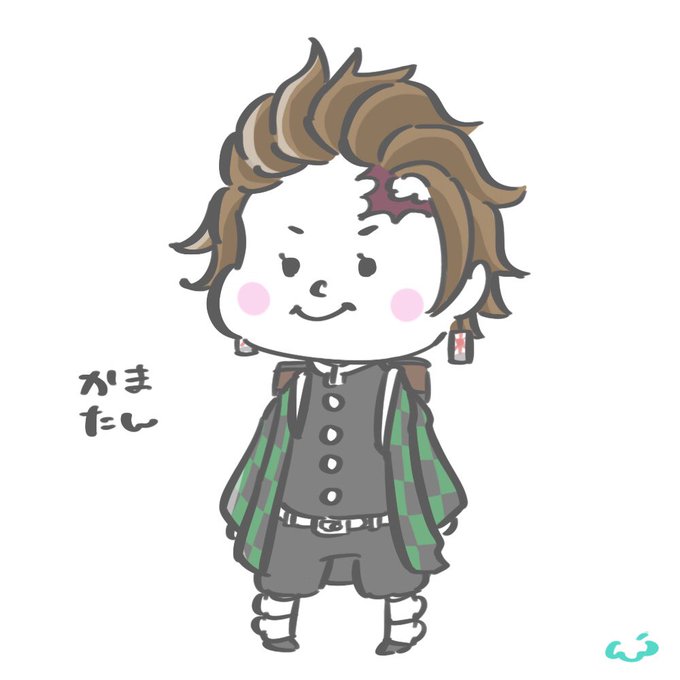 けぃぽぽ。@マレーシア移民民さんがTwitterに投稿した竈門炭治郎(鬼滅の刃)のイラスト。