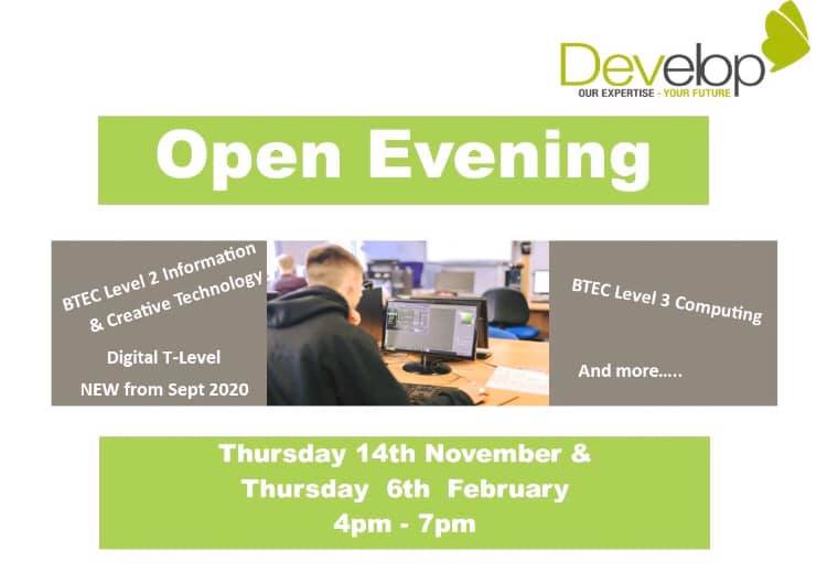 DevelopNorwich's tweet photo. Come and join us at our Open Evening 6th Feb 4pm-7pm.  
Find out how we can help you on the path to your digital future.  

https://t.co/Q3QZy90RoU

@NewAngliaLEP @TechEastUK @NorwichDDE @codebarNorwich @AS_Careers @NorfolkCC @TLevels_govuk #Digital #Computing #TLevels #Norwich https://t.co/iTutf4ehAG