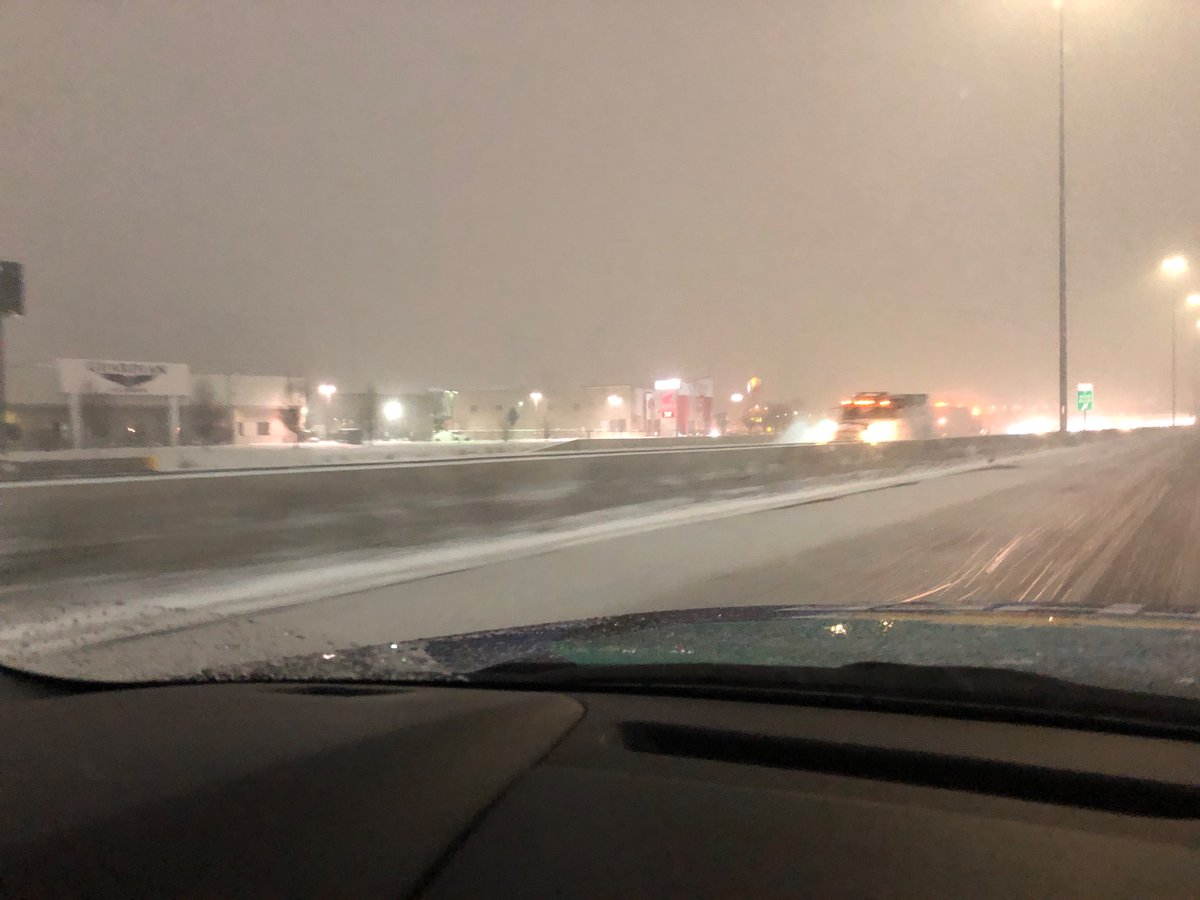The plows are out on I-15 in the Salt Lake Valley,but it’s still snow packed. Stay off the roads if you can, snow coming down thick and heavy.
