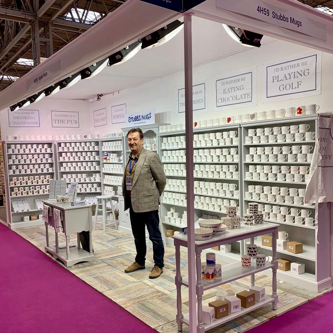 SPRING FAIR 2020 - Pop by our new stand H59 in Hall 4. We’re launching some lovely new designs in our IzziRainey mug range! 
<a href="/SpringAutFair/">Spring & Autumn Fair</a> <a href="/IzziRainey/">IzziRainey</a> 
#SpringFair2020 #SpringFair #trade #show #wholesale #new #newproducts #stubbsmugs #gifts #mugs #idratherbe #Birmingham #NEC