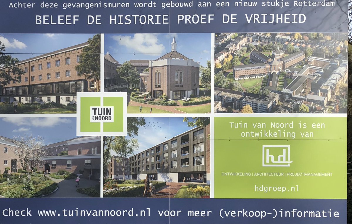 Andrewerk's tweet image. Van gevangenis naar woonhuizen. #tuinvannoord. Dus ook nieuw #rioolgemaal in aanbouw #toezicht  @Stadsbeheer010 @iburo010