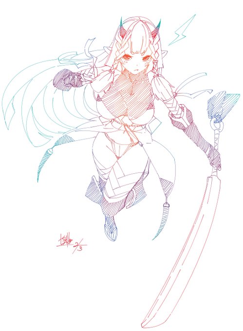 節分絵(`、3_ヽ)_鬼 