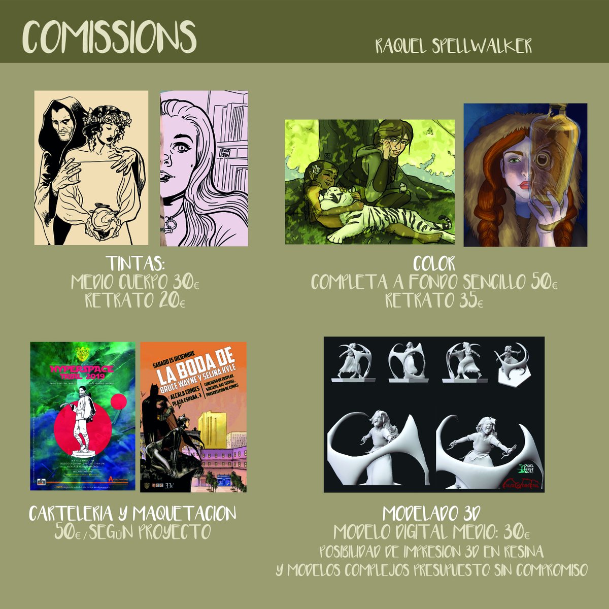 Rak_xwirl's tweet photo. Es la primera vez que hago esto, pero si alguna personita está interesada en que le haga comissions, os dejo una tabla aproximada de precios (todo depende del proyecto).
Acepto ilustración, diseño (cartelería, maquetación etc) y 3D en digital o impresión (@DarthVinci3D ) GRACIAS! https://t.co/ev9Uwnb1lE