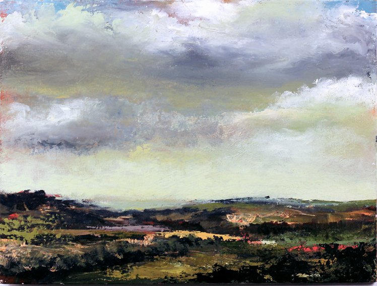 en plein air painting of Terrington top near Sheriff Hutton my home village