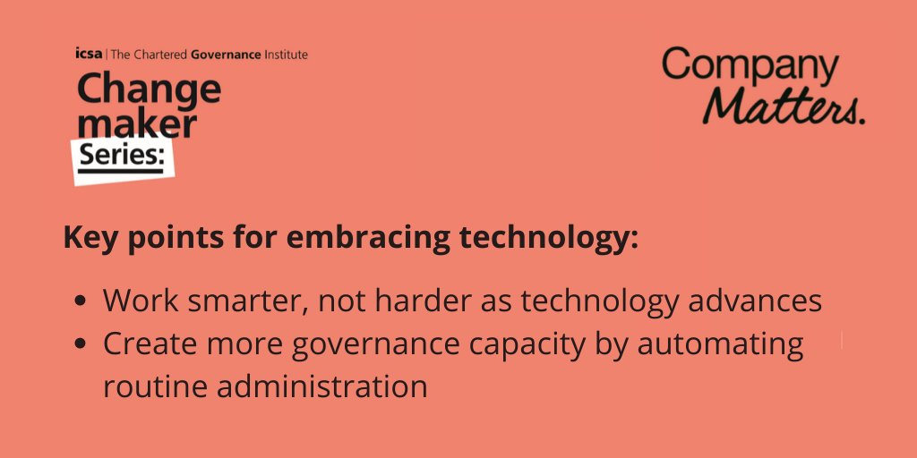 CGIUKI's tweet photo. Last Wednesday we held our second ‘Company Secretary as Changemaker’ workshop on embracing technology. Here's some takeaways #CoSecChangemaker https://t.co/04tBxgEZCW