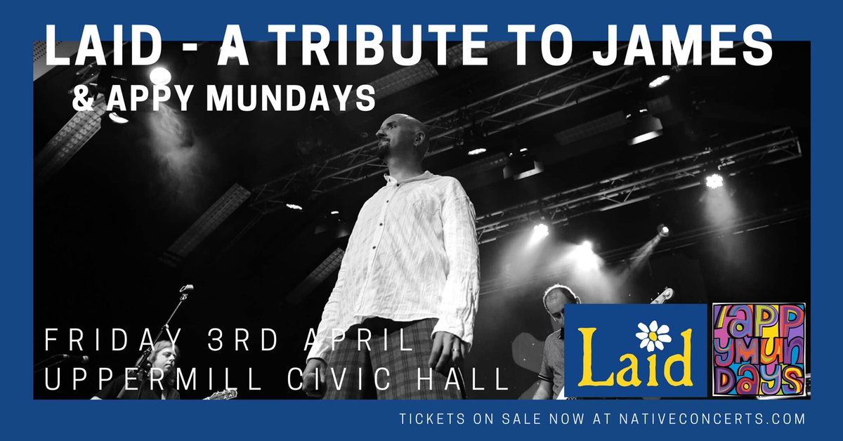 ⚠️ We've had a real flurry of sales for <a href="/BandLaid/">Laid - James Tribute Band</a> &amp; <a href="/AppyMundays/">Appy Mundays</a> over the weekend and now only half remain with 8 weeks to go until the event!⚠️

If you're heading down then make sure you grab a ticket before it sells out. 

Buy here 👉 nativeconcerts.com/event/?permali…