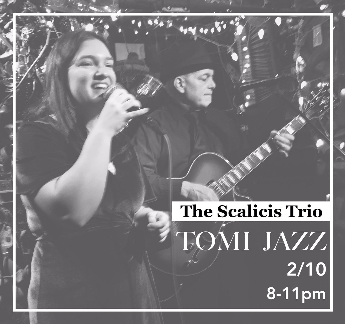 TheScalicis's tweet photo. Hiya folks! The Scalicis Trio is back at the swingin' Tomi Jazz on Feb. 10th at 8pm! Come join us!

🎙️ - Amanda Scalici
🎸 - Robert Scalici
🎷 - Mitchell Endick

#fatherdaughterduo #nycjazz
https://t.co/U1sioASrKU https://t.co/UpRxbwJtad