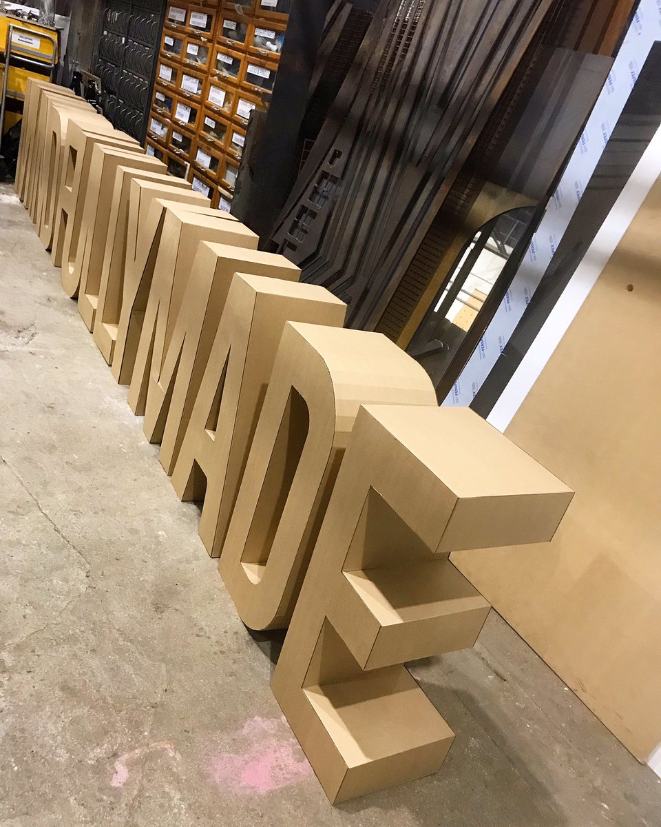 Mindfully made- an event piece consisting of 3D cardboard letters for @CraghoppersUK for their stand at @ispo #mindfullymade #craghoppers #mycraghoppers #sustainabledesign #cardboardletters