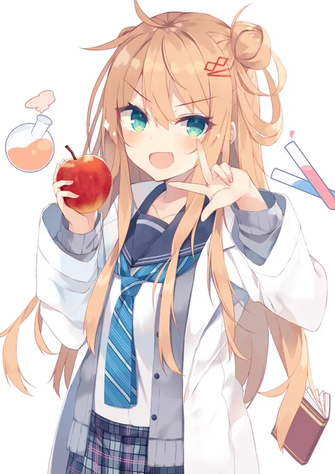 ドヤ顔科学少女?白衣×制服ええのぢゃー。 