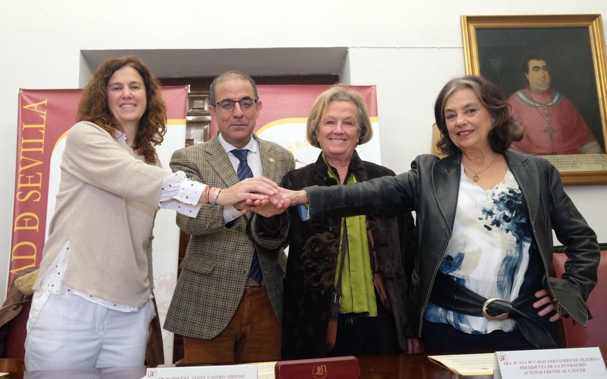 unisevilla's tweet image. 🔴¡#ÚltimaHora! En la víspera del Día Mundial contra el #Cáncer la US suscribe convenios con la Asociación Vidaón, la Fundación @actitud_cancer y Curadas de Espanto: bit.ly/2GPVGzq  #YoSoyYVoyA