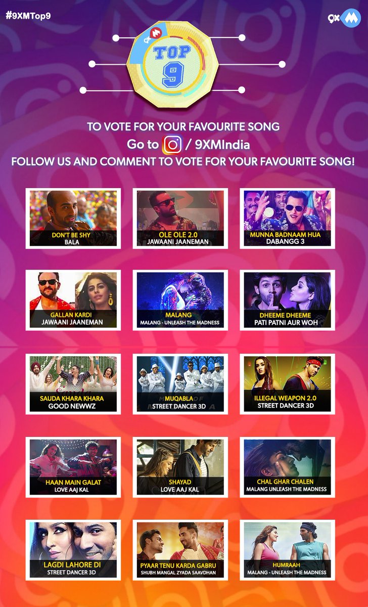 9xmHaqSe's tweet photo. It's time to select your 9XM Top 9.
Follow us on #Instagram and comment to vote for your favorite song using #9XMTop9!

Click to comment: https://t.co/TmEgoik1MO https://t.co/ZqXnDvrojD