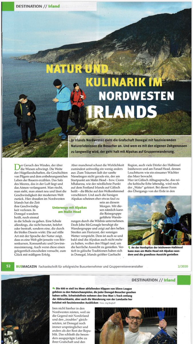 FoyleHotel's tweet photo. Wow π€© we were delighted to be included in #DestinationIreland in the Bus Magazin ! Donegalβs food offering sure is something to be very proud of! #DeliciousDonegal
https://t.co/yze1yv7PZv https://t.co/5PnuL9dKxa
