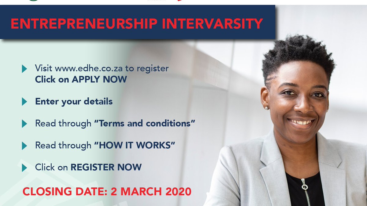 MUTCampus's tweet photo. NATIONAL ENTREPRENEURSHIP INTERVARSITY 2020

ENTRIES ARE NOW OPEN

READ MORE: https://t.co/kTIMEdGqb2 https://t.co/2sYxic9PTt