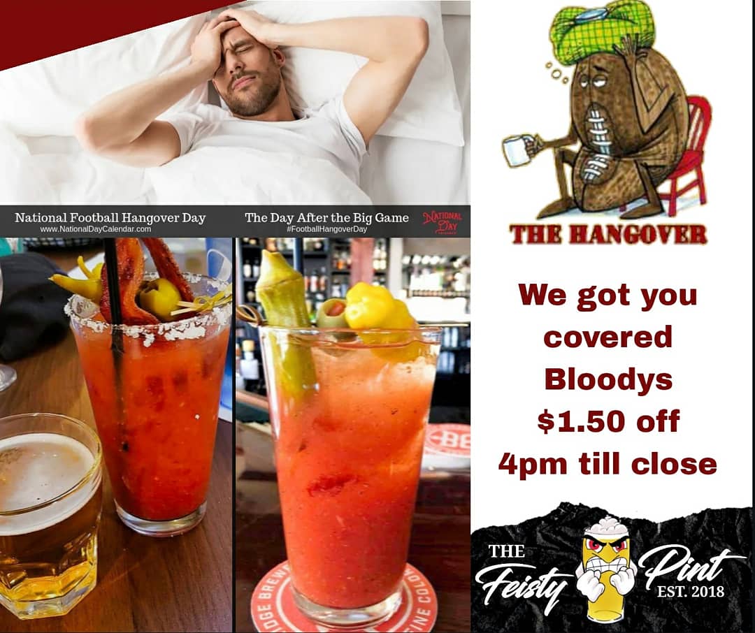 pint68's tweet photo. Keep the dream alive: hit the snooze button! #monslay #nationalfootballhangoverday #bloodymarytime #bloodymarymonday #yum #goodtimes #downtowngj #food #shoplocal #happy #lifestyle #craftbeer #amazing #grandjunction #westco #visitgrandjunction #eatdtgj #hardciders #wine #whiskey https://t.co/R4pDfhlXKT