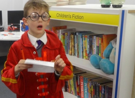 Boy dressed up as Harry Potter