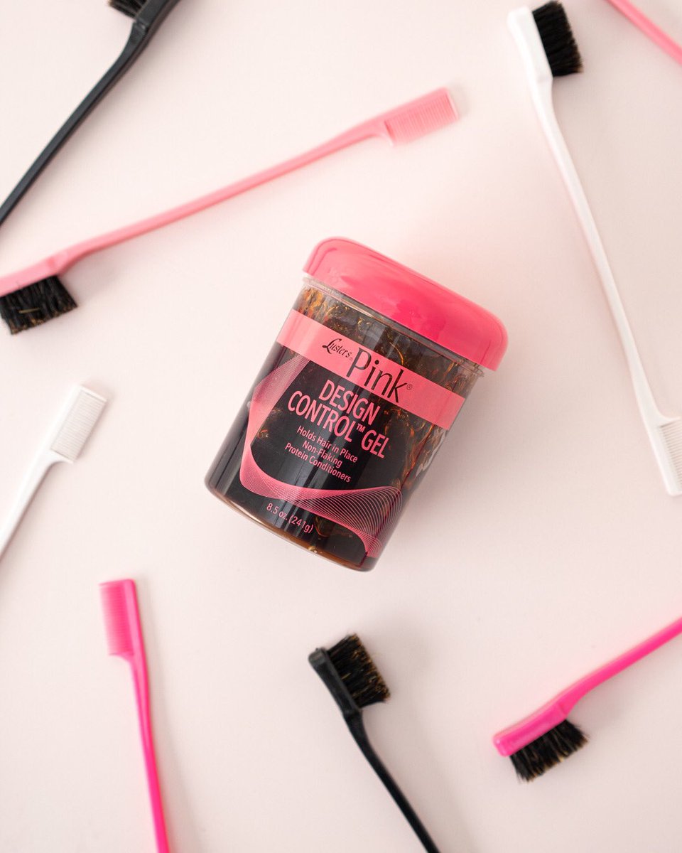 LustersPINK's tweet photo. Treat your edges right by slaying them with nothing less than the best, our Control Design Gel. This non-flaking conditioning protein and vitamin rich gel will give you everything you need to create sexy, sleek and long-lasting styles. πβ° #LustersPink https://t.co/pwvNKCoLgW