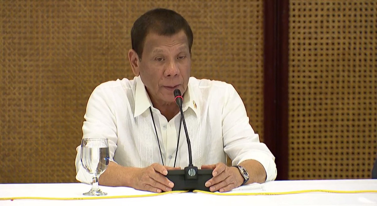 THREAD: President Rodrigo Duterte holds media briefing in Malacañang.  https://bit.ly/3bcamH5 