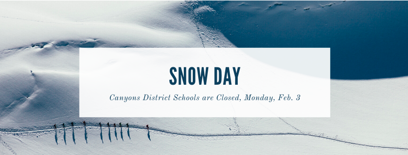 CopperviewElem's tweet photo. Extreme weather and dangerous road conditions have forced the cancellation of school in Canyons District. All schools, District Offices will be closed for the day. This announcement is for one day only. Please stay safe and warm today. https://t.co/O3jzawEUa0