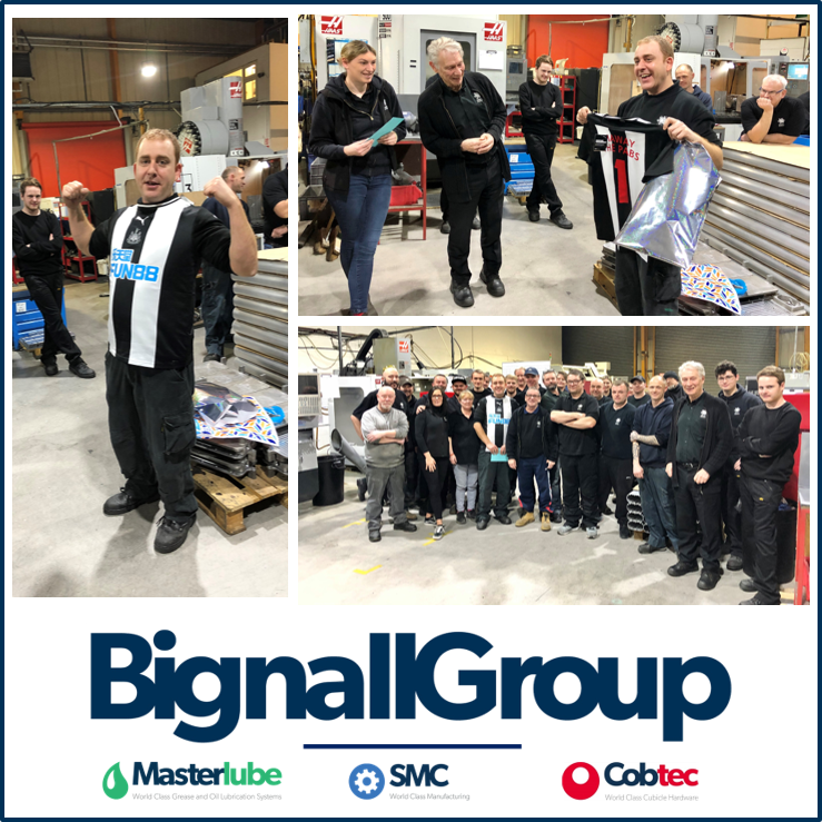 BignallGroup's tweet photo. A day of mixed emotions on Friday, as we unfortunately said goodbye to our R&amp;D Mechanical Engineer, Pablo.

We are very sad to see him go, but wish him all the best as he returns to Spain to start the next chapter with his family.

#HowayLosPabs https://t.co/8oK4hkCTuY