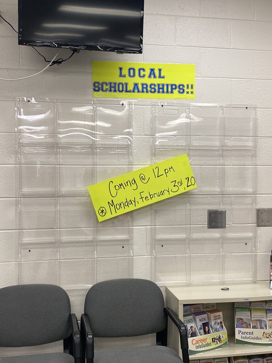 GLHSCounselors's tweet photo. Attention Seniors... today is the day! Local Scholarships will be available in the Counseling Office starting at 12PM. Please continue to check back after today as we receive additional opportunities 💰 #ClassOf2020 @jessicaslocum3 https://t.co/4uFTe5UhIE