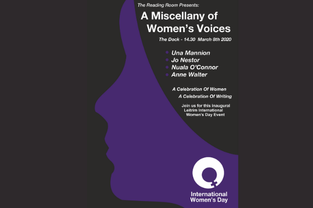 Celebrate #InternationalWomensDay here @thedockarts  with 'A Miscellany of Women's Voices' on Sunday March 8th 2.30pm All thanks to @TheReadingRoomB RTs much appreciated 😉  @leitrimppn @leitrimcoco @LeitrimDance @leitrimdaily
